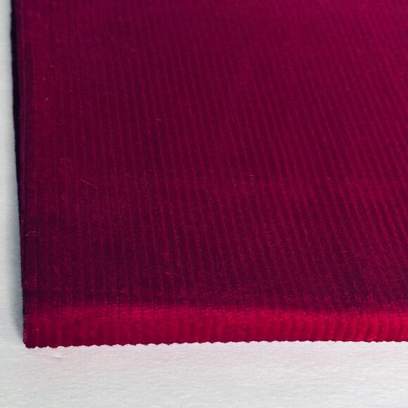 *Maroon Cotton Wide Wale Corduroy 8-wale Deadstock Fabric 1yd 12” x 45” - Picture 2 of 3